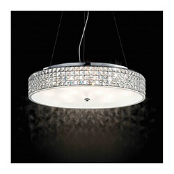 Ideal Lux Suspension Chromée en cristal ROMA 12 ampoules