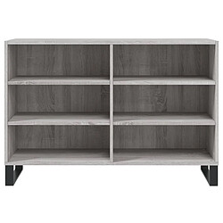 Avis vidaXL Buffet sonoma gris 103,5x35x70 cm bois d'ingénierie