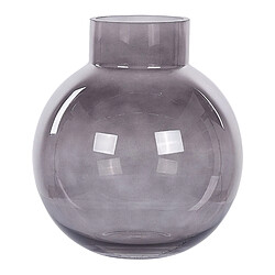 Beliani Vase à fleurs POLYDROSOS Verre 22 cm Gris