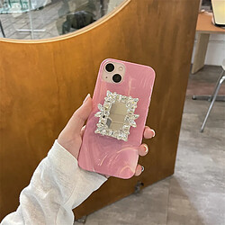 GUPBOO Étui pour iPhone11 Support de miroir en strass avancé Coque de téléphone en silicone