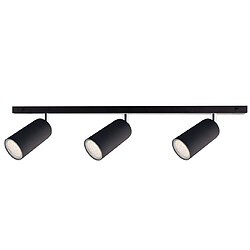 Lumière Barre de spots pour plafond Eye Noir, 50cm, 3x GU10