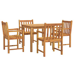 Maison Chic Ensemble de salle à manger de jardin 5 pcs,Table et chaises d'extérieur Bois d'acacia solide -GKD421520