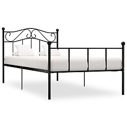 vidaXL Cadre de lit sans matelas noir métal 90x200 cm