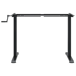 Avis Helloshop26 Cadre de Bureau table poste de travail meuble d'ordinateur informatique étude debout (94-135) x 60 x (70-114) cm acier noir 02_0023975