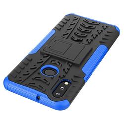 Acheter Wewoo Coque Pour Galaxy A10s Texture de pneu TPU antichoc + PC Housse de protection avec support bleu