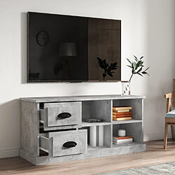 Avis Maison Chic Meuble TV scandinave - Banc TV pour salon gris béton 102x35,5x47,5 cm bois d'ingénierie -MN33459