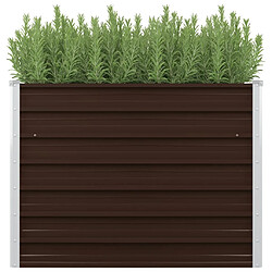 vidaXL Lit surélevé de jardin Marron 100x40x77 cm Acier galvanisé