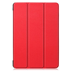 Etui en PU avec support tri-pliure rouge pour votre Apple iPad 10.2 (2019)