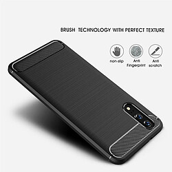 Wewoo Coque gris pour Huawei P20 Texture brossé en fibre de carbone antichoc TPU étui de protection pas cher