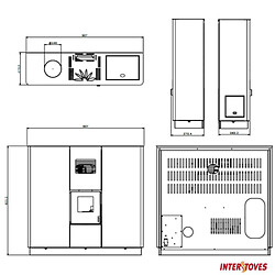 Interstoves Pack Poêle à Granule CORTINA 12 Etanche Concentrique + Kit conduit + conduit sortie ventouse - Blanc pas cher