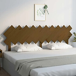 Maison Chic Tête de lit scandinave,Meuble de chambre Marron miel 196x3x80,5 cm Bois massif de pin -MN65337