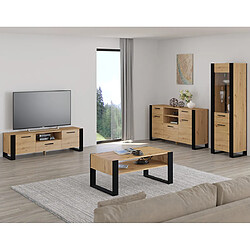 Acheter Bestmobilier Donnely - meuble tv - bois et noir - 160 cm