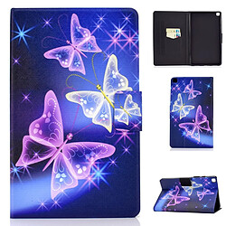 Etui en PU impression de modèle avec support papillons vives pour votre Samsung Galaxy Tab A 8.0 (2019) SM-T290 SM-T295