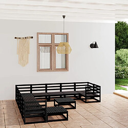 Maison Chic Salon de jardin 12 pcs - Table et chaises d'extérieur - Mobilier/Meubles de jardin Moderne bois de pin massif -MN69386