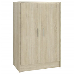 vidaXL Armoire à chaussures Chêne Sonoma 60x35x92 cm Bois d’ingénierie