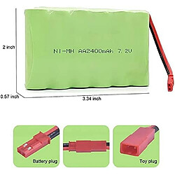 Batterie Ni-MH AA 7.2V 2400mAh pour RC avec USB