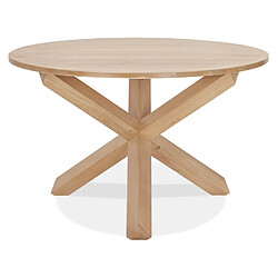 Acheter Alterego Table ronde en chêne massif 'FATY' design