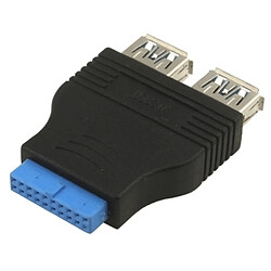 Wewoo Câble 2 x USB 3.0 AF à 20 broches