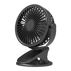 (noir) Ventilateur de Clip de bureau Ventilateur de Chargement USB Dortoir de Bureau Extérieur Mini Petit Ventilateur Électrique Portable