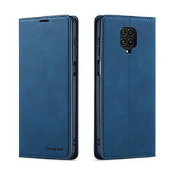 Etui en PU toucher soyeux bleu pour votre Xiaomi Redmi Note 9 Pro/Note 9 Pro Max/Note 9S