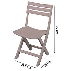 Acheter LOT DE 2 CHAISE PICNIC CHAISE PIQUE NIQUE CHAISE DE CAMPING CHAISE DE BALCON CHAISE DE BISTRO CHAISE PLIABLE CHAISE DE JARDIN PLIABLE BIRKI TAUPE 41,5X40XH79CM LE PLASTIK+Sunnydays