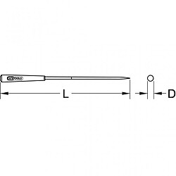 KS TOOLS 140.3053 Lime à aiguilles ronde 5mm - L.145 mm