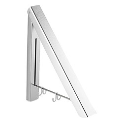 Porte-vêtements Rétractable Fixé Au Mur En Aluminium De Cintre En Aluminium Argenté