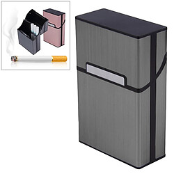 Wewoo Cigarette en aluminium étui à cigarettes porte-tabac Pocket Box Container Storage Smoking Set gris 