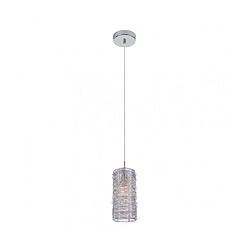 Luminaire Center Suspension Linton Métal Argent 1 ampoule 24cm