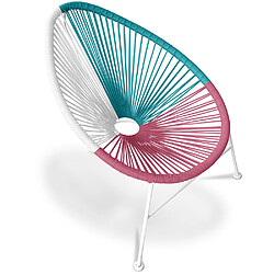 ICONIK INTERIOR Fauteuil Acapulco piétement Blanc Multicolore