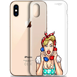 Caseink Coque arrière Apple iPhone Xs / X (5.8 ) Crystal Gel HD [ Nouvelle Collection - Souple - Antichoc - Imprimé en France] Calling Girl