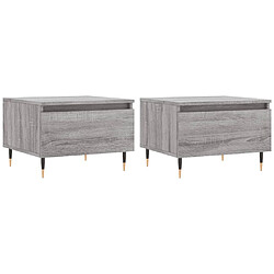 vidaXL Tables basses 2 pcs sonoma gris 50x46x35 cm bois d'ingénierie