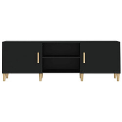 Maison Chic Meuble TV scandinave - Banc TV pour salon Noir 150x30x50 cm Bois d'ingénierie -MN39157 pas cher