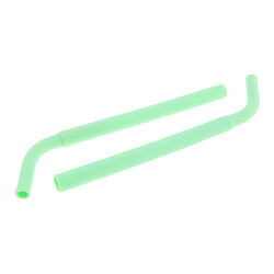 Acheter 2pcs pailles droites flexibles réutilisables en silicone vert