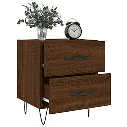 Avis Maison Chic Lot de 2 Tables de chevet - Tables de Nuit chêne marron 40x35x47,5 cm