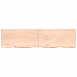 Avis vidaXL Étagère murale 200x50x(2-6) cm bois de chêne massif non traité