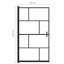 Acheter vidaXL Cabine de douche ESG 80x140 cm Noir