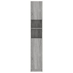 Maison Chic Armoire de bain,Meuble de rangement de salle de bain,Meuble haut Sonoma gris 32x25,5x190 cm Bois d'ingénierie -GKD246916 pas cher