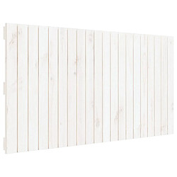 Maison Chic Tête de lit scandinave pour lit adulte,Meuble de chambre murale Blanc 127,5x3x60 cm Bois massif de pin -MN10323