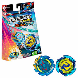 Disney Beyblade Burst QuadStrike Dual Pack, Pack de 2 toupies de compétition Komet Helios H8 and Tidal Pandora Epic P8