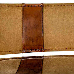 Banc Alexandra House Living Cuir Fer Bois de manguier 71 x 76 x 127 cm pas cher