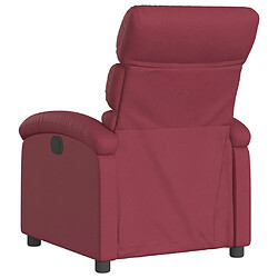 Maison Chic Fauteuil inclinable,Fauteuil luxe de relaxation Rouge bordeaux Tissu -MN32217 pas cher