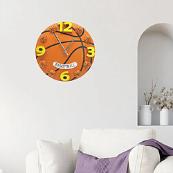 Acheter horloge murale de basket-ball pour chambre de garçons décorative