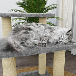 Acheter vidaXL Arbre à chat avec griffoirs en sisal Gris clair 50,5 cm