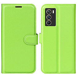 Etui en PU texture litchi avec support, vert pour votre Vivo iQOO Neo5 S