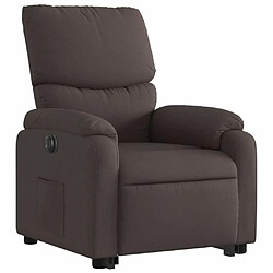 Avis Maison Chic Fauteuil Relax pour salon, Fauteuil inclinable électrique marron foncé tissu -GKD25251