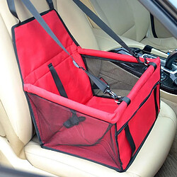 Justgreenbox Sac de transport pour siège d'auto pour chien, Rouge, 40x30x25cM