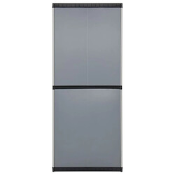 Acheter vidaXL Armoire de rangement de jardin 3 étagères Gris/noir 68x40x168cm