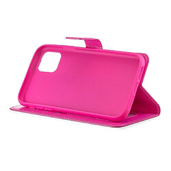 Wewoo Coque Étui en cuir à rabat pour porte-cartes et porte-cartes portefeuille et cadre photo iPhone 11 rose pas cher