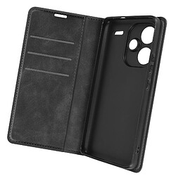 Avizar Étui pour Redmi Note 13 Pro Plus Portefeuille Support Vidéo Soft Cover Noir